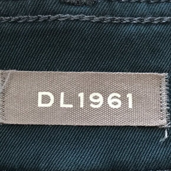 DL1961 Hepburn Wide Leg Pants Women 26 Blue High Rise Button Accent Stretch - Picture 3 of 16